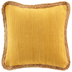 Dekoratív párna juta szegéllyel, 45 x 45 cm