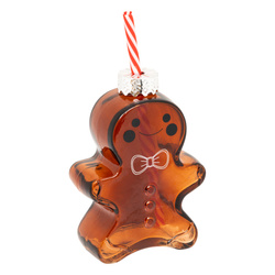 Üvegbögre mézeskalács formájú, szívószállal, 280 ml