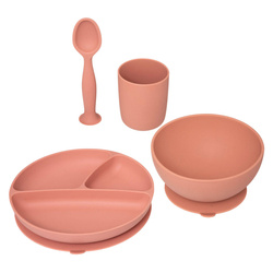 Gyerek étkészlet tapadókoronggal, 4 darabos