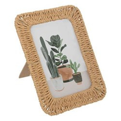 JILY álló fényképkeret, fonott keret, 20 x 15 cm