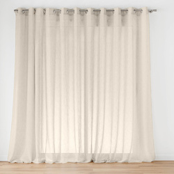 Széles függöny fűzőlyukkal, vászon hatású, CARLIN