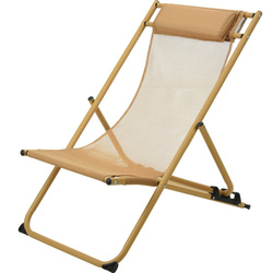 Fém napozóágy magasságállítással és fejtámlával, 115 cm