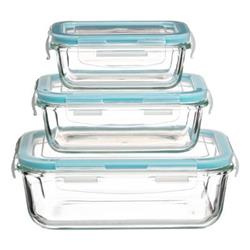 Üvegtartók fedéllel, 3 darab, CLIP