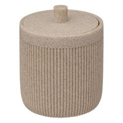 ONYX vattapamacs és fültisztító pálcika tartó, pala, Ø 9,9 cm