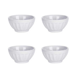 Porcelán uzsonnás tálak, 4 db.