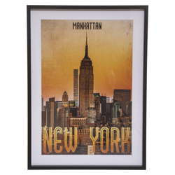 Keretezett poszter a nappaliba CITY, 52 x 72 cm