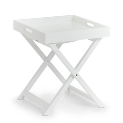 Segédasztal tálcával, MDF, 40 x 40 x 46,5 cm