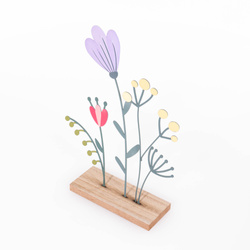 Fém dísz mezői virágok FLORINA, magassága 28 cm