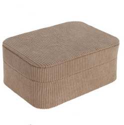 Kis ékszerdoboz, kordbársony, 19 x 13,5 x 8 cm