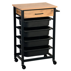 Konyhai kocsi fiókkal és tárolókkal, mobilis