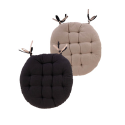 DUO megkötős kerek székpárna, 100% pamut, Ø 38 cm