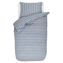 Díszpárna 100% pamutból készült kék színben, dekoratív párnahuzatok, csíkos ágynemű, Esprit, 140 x 220 cm