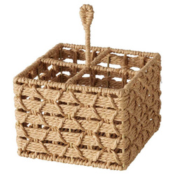 CHARISO fonott kosár fogantyúval, négyzet alakú