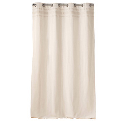 Beige DORELINE függöny, pamutból, 140 x 240 cm