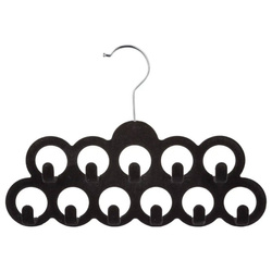 Bársonyos sál- és övakasztó, 11 rekesszel