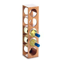 Bambusz borállvány - 5 palack számára