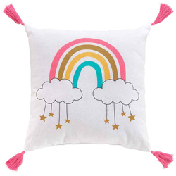Gyermek díszpárna bojtokkal, 40 x 40 cm