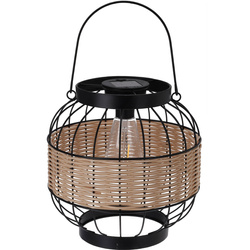 Napernyő lámpás fonott díszítéssel és széles fogantyúval, Ø 24 x 24 cm