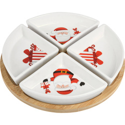 Tálca snackek tálalásához, bambusz Ø 22 cm