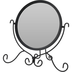 Romantikus sminktükör, fémkeret, álló