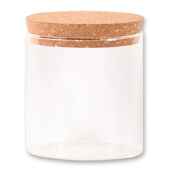 Üvegtároló edény parafazárással