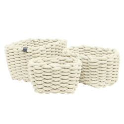 Fonott tárolókosár szett TOM TAILOR, 3 db