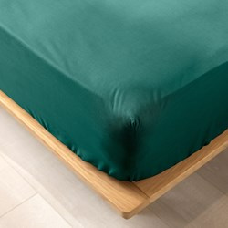 Gumírozott lepedő BIOLINA márkával, pamut, 180 x 200 cm, zöld