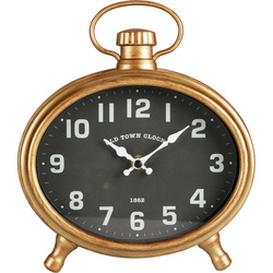 Retro stílusú falióra OVAL, 21 x 23,5 x 4,8 cm