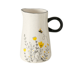 Kőedény kancsó, kézzel festett, BIENI