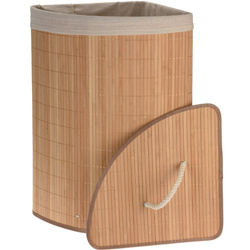 Skandináv stílusú, bambusz mosókosár, 72 l