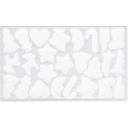 25 süti kiszúró forma, ünnepi minta, 37 x 22 cm