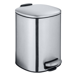 ALASSIO pedálos szemetes Easy-Close funkcióval, matt rozsdamentes acél, 5 L, WENKO