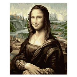 Számozott festés, kezdőknek szóló készlet, ismert képek, 50 x 40 cm