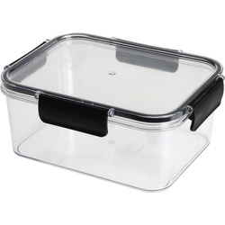 Étel tároló edény fedéllel, műanyag
