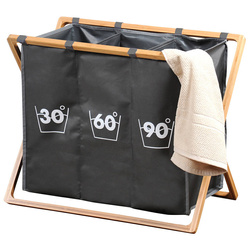 Három rekeszes szennyeskosár, állványon, Kesper