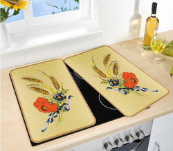 Védőlapok a tűzhelyhez FLOWERS, 2 darab, üveg