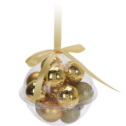 Karácsonyi díszek, 14 darab, Ø 4 cm