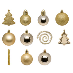 Karácsonyi díszek készlete, 44 elem