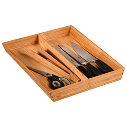 Bambusz evőeszköztartó tálca, késekhez, 43 x 35 cm, Kesper