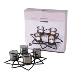 Fém gyertyatartó ELENYI, magassága 8 cm