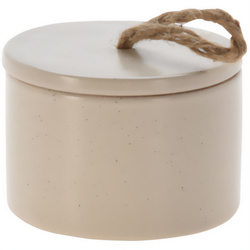 HELI porcelán edényben lévő gyertya, Ø 10 cm, bézs