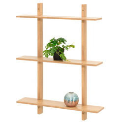 Fenyő polc három polccal, 80 x 60 x 15 cm