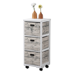 Görgős polc, 3 textil tároló, Kesper