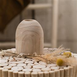 Dekoráció, fából készült váza Pure