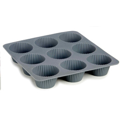Sütőforma muffinikhez, szilikon, 9 darabos