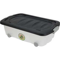 Tárolóedény, kerekeken, újrahasznosított műanyag, 24 l