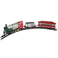 Karácsonyi vonat a fánál, hanggal és világítással