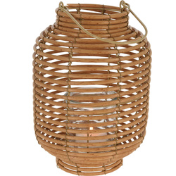 Fonott lámpás üvegbetéttel, 28 cm