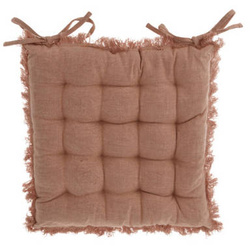 Pikott székpárna SLIM, pamut, kötöző, 40 x 40 cm