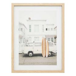 Keretezett poszter retro autóval VIVIEN, 30 x 40 cm